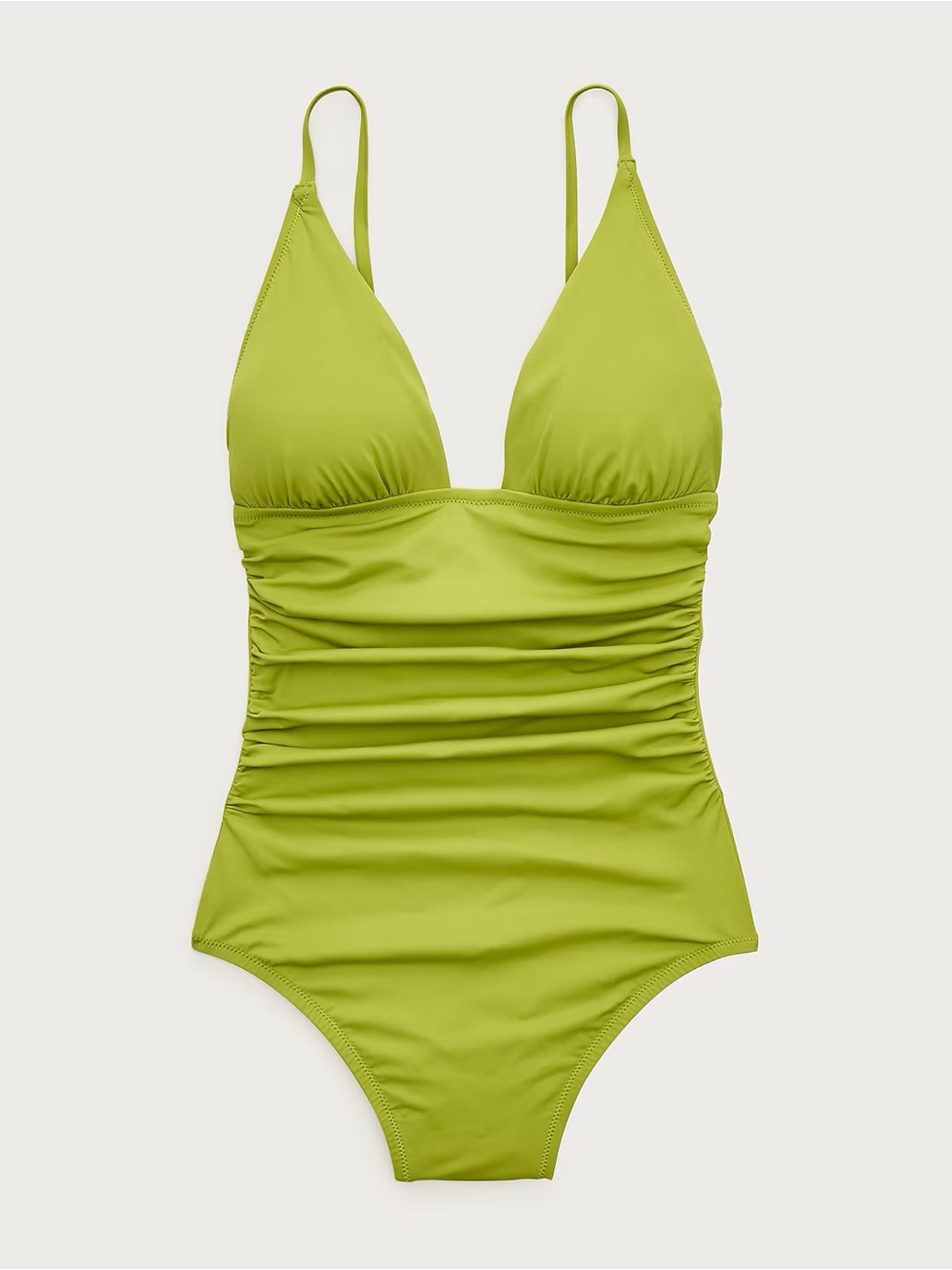 J. Crew Ruched One-Piece Swimsuit in Color “Fern”